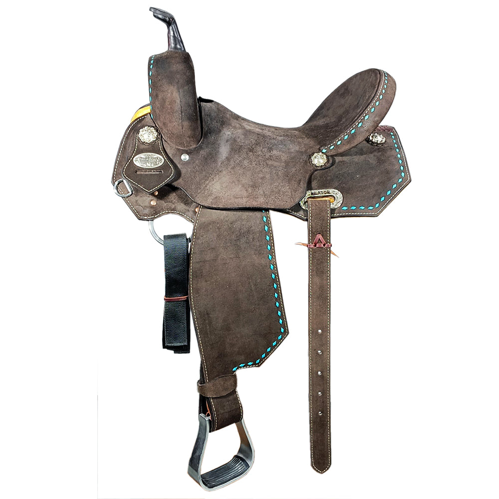 Hilason Flex Tree Western Horse Saddle American Leather Trail Barrel