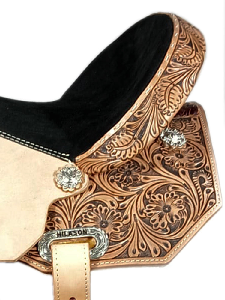 Hilason Flex Tree Western Horse Saddle American Leather Trail Barrel