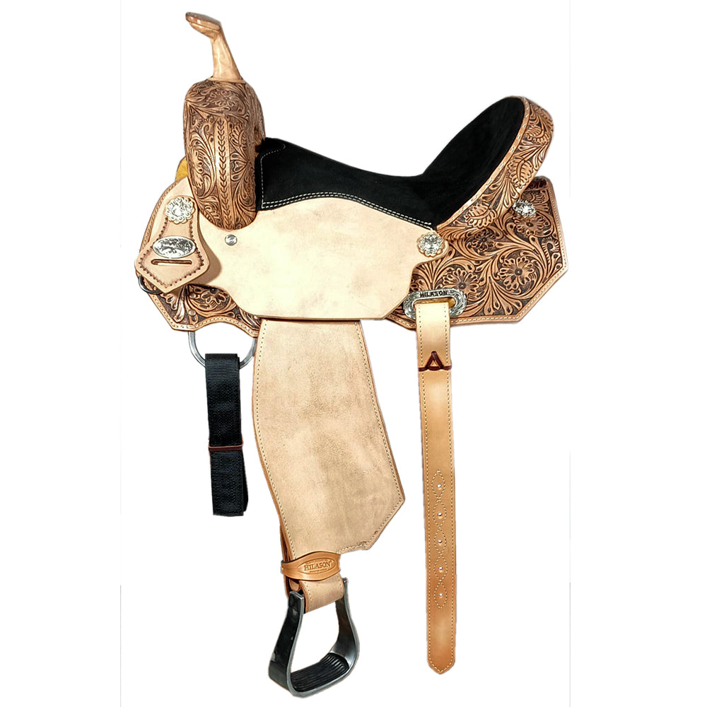 Hilason Flex Tree Western Horse Saddle American Leather Trail Barrel