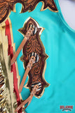 HILASON Pro Rodeo Bull Riding Chaps Genuine Leather Turquoise