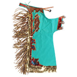 HILASON Pro Rodeo Bull Riding Chaps Genuine Leather Turquoise