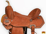 Hilason Western Horse Barrel Racing Wooden Tree American Leather Saddle