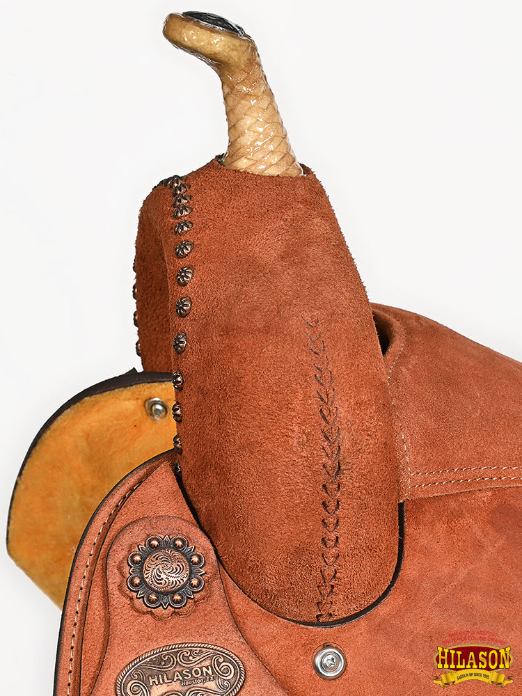 Hilason Western Horse Barrel Racing Wooden Tree American Leather Saddle
