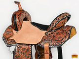 Hilason Western Horse Barrel Racing Wooden Tree American Leather Saddle