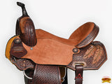 Hilason Western Horse Barrel Racing Wooden Tree American Leather Saddle