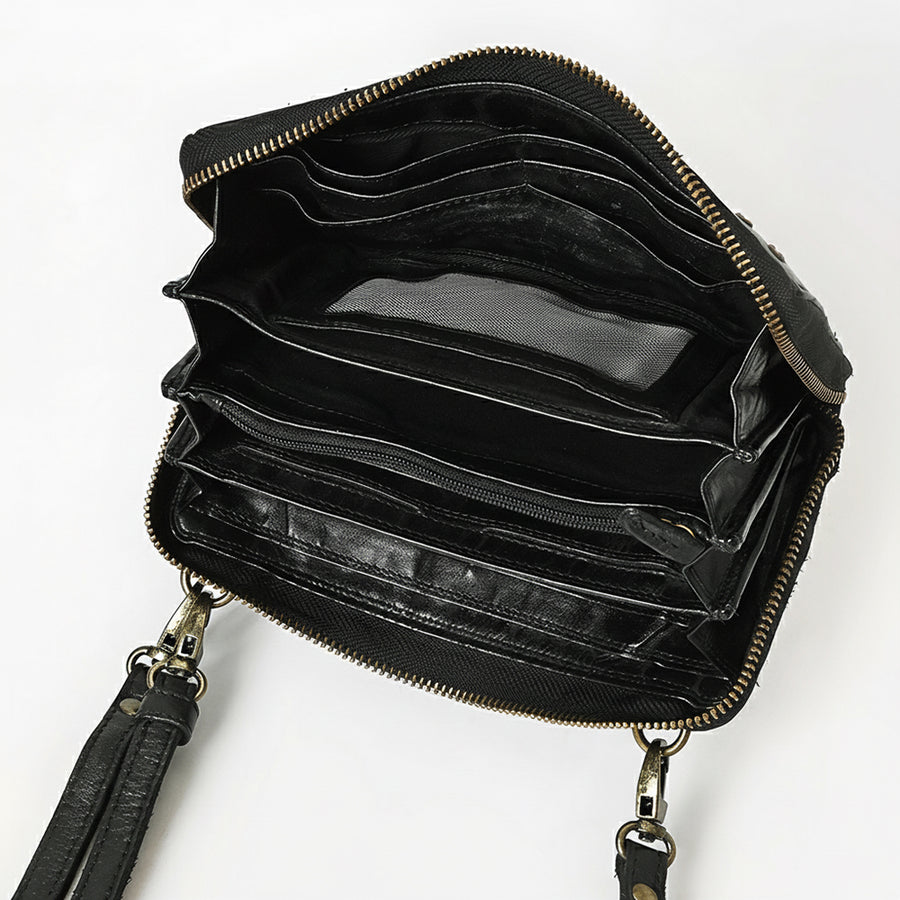 Spaghetti Western Wallet Genuine Leather Women Bag Handbag Purse