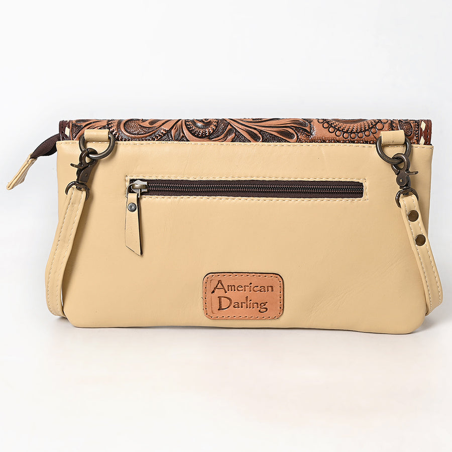 American Darling Wallet Genuine Western Leather Women Bag | Handbag Purse Hand Tooled Travel Jewelry Case