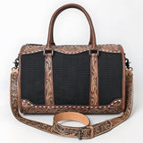 American Darling Duffel Hand Tooled Saddle Blanket Genuine Leather Women Bag Western Handbag Purse