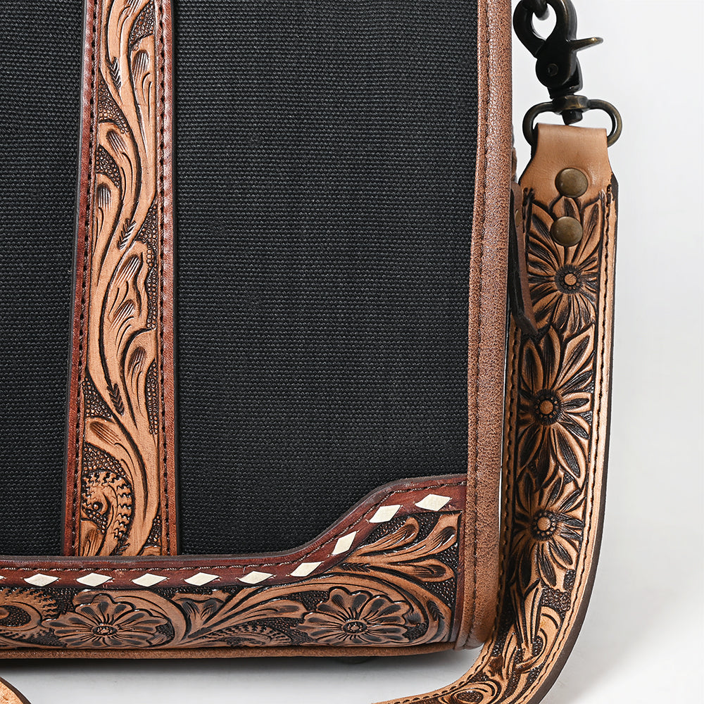 American Darling Duffel Hand Tooled Saddle Blanket Genuine Leather Women Bag Western Handbag Purse