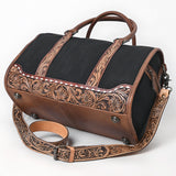 American Darling Duffel Hand Tooled Saddle Blanket Genuine Leather Women Bag Western Handbag Purse