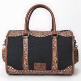 American Darling Duffel Hand Tooled Saddle Blanket Genuine Leather Women Bag Western Handbag Purse