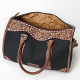 American Darling Duffel Hand Tooled Saddle Blanket Genuine Leather Women Bag Western Handbag Purse