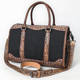 American Darling Duffel Hand Tooled Saddle Blanket Genuine Leather Women Bag Western Handbag Purse