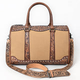 American Darling Duffel Hand Tooled Saddle Blanket Genuine Leather Women Bag Western Handbag Purse