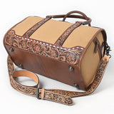 American Darling Duffel Hand Tooled Saddle Blanket Genuine Leather Women Bag Western Handbag Purse