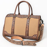 American Darling Duffel Hand Tooled Saddle Blanket Genuine Leather Women Bag Western Handbag Purse