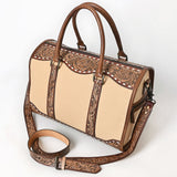 American Darling Duffel Hand Tooled Saddle Blanket Genuine Leather Women Bag Western Handbag Purse