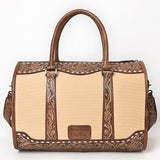 American Darling Duffel Hand Tooled Saddle Blanket Genuine Leather Women Bag Western Handbag Purse