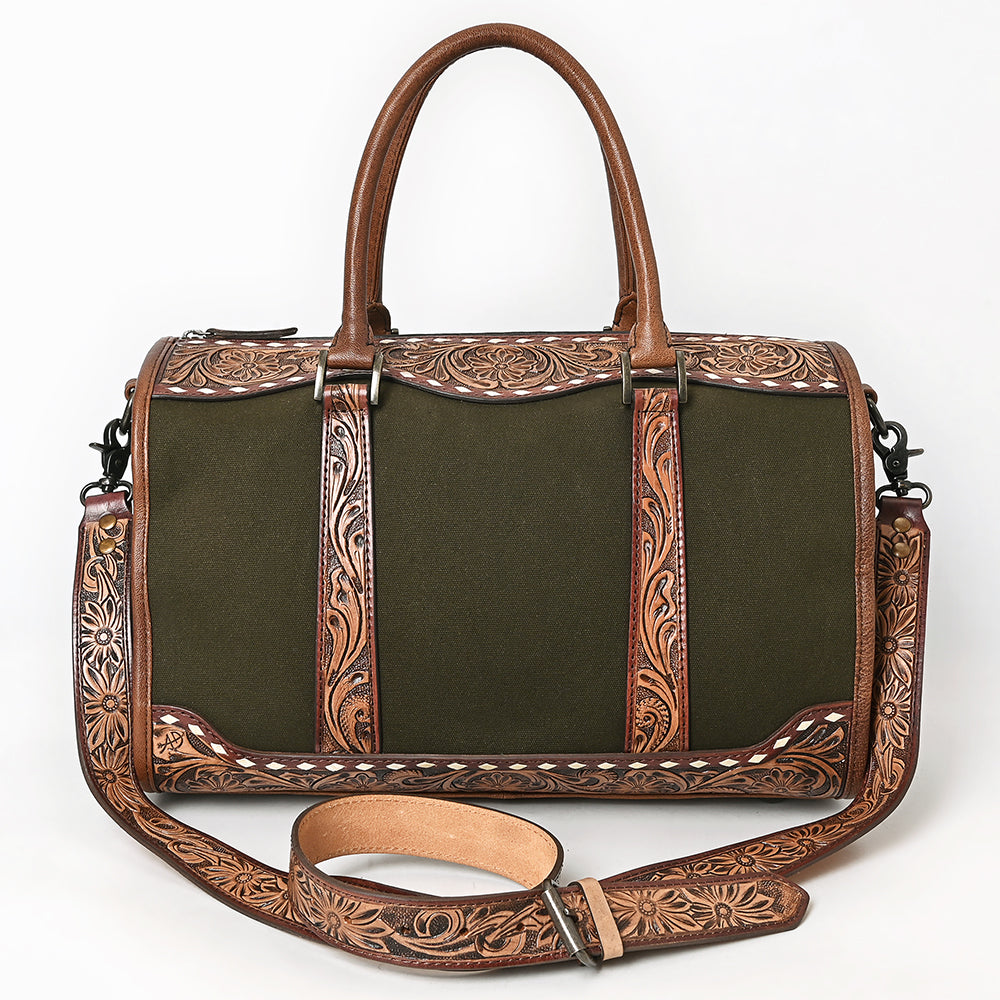 American Darling Duffel Hand Tooled Saddle Blanket Genuine Leather Women Bag Western Handbag Purse