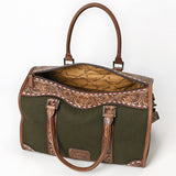 American Darling Duffel Hand Tooled Saddle Blanket Genuine Leather Women Bag Western Handbag Purse