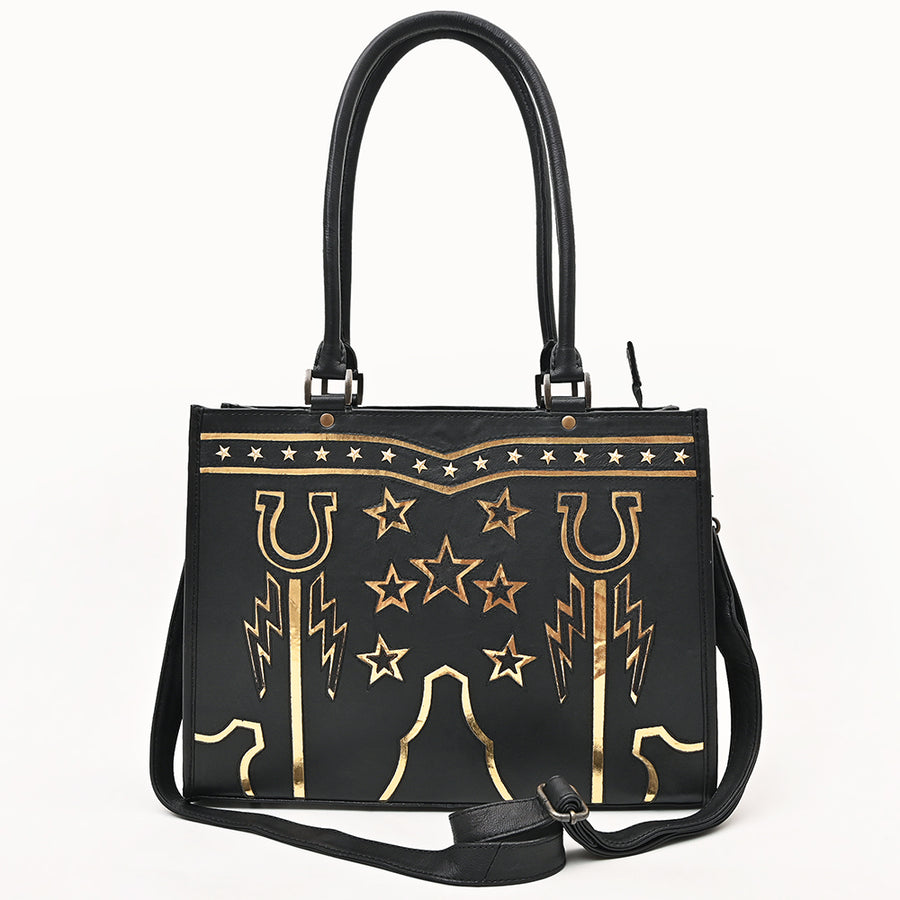 American Darling Tote Bag, Premium Western Genuine Full Grain Leather Handbag for Women, Eco-Friendly Travel Carryall with YKK Zipper