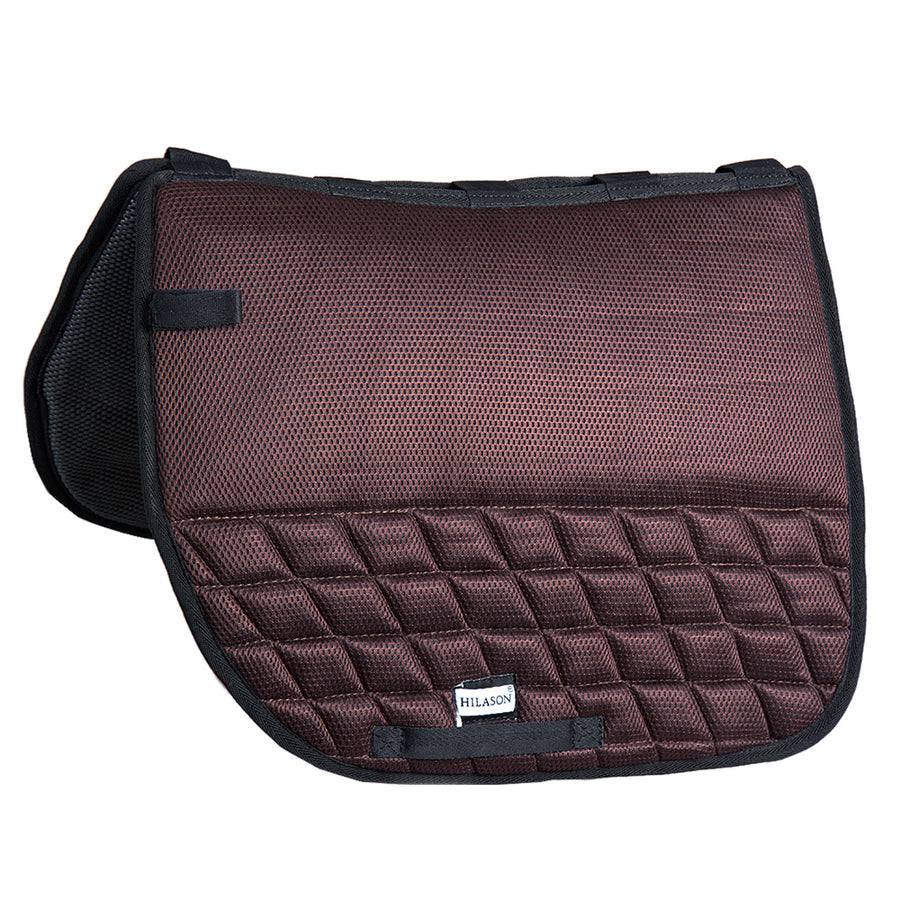 Hilason Western Horse English Saddle Pad Dressage Gel Memory Foam Antislip Brown - Uhorse