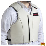 HILASON Western Horse Bull Riding Safety Leather Protective Vest & Rodeo Chaps Combo