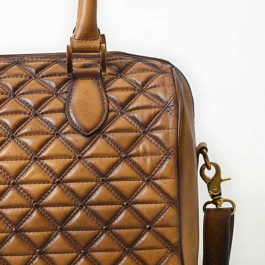American Darling Tote Bag Beautifully Quilted Genuine Leather women