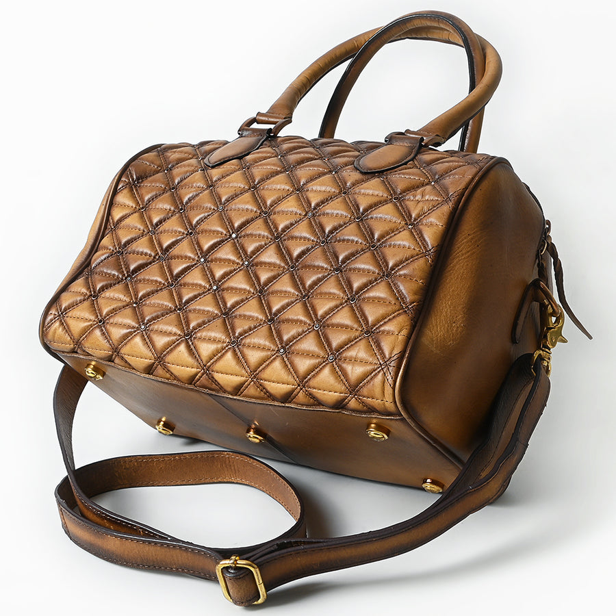 American Darling Tote Bag Beautifully Quilted Genuine Leather women