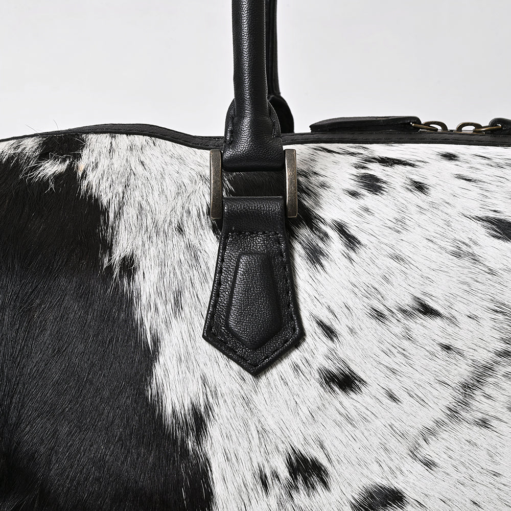 American Darling Duffle bag Beautifully Hair On Leather women Handbag