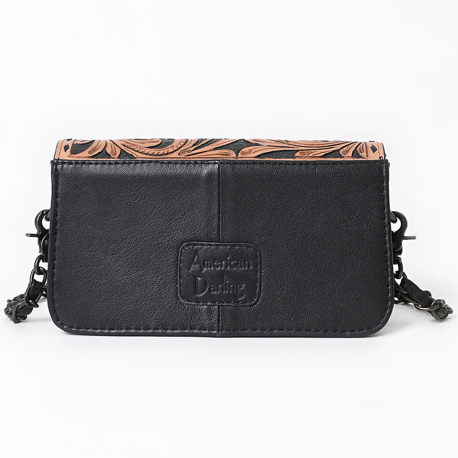 American Darling Small Cross body Bag, Quilted Floral Carved Genuine Leather Western Purse, YKK Zipper
