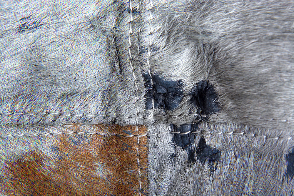 Hilason Genuine Hair On Leather Butterfly Chair Folding Lounge Modern Sling Accent Seat Natural White