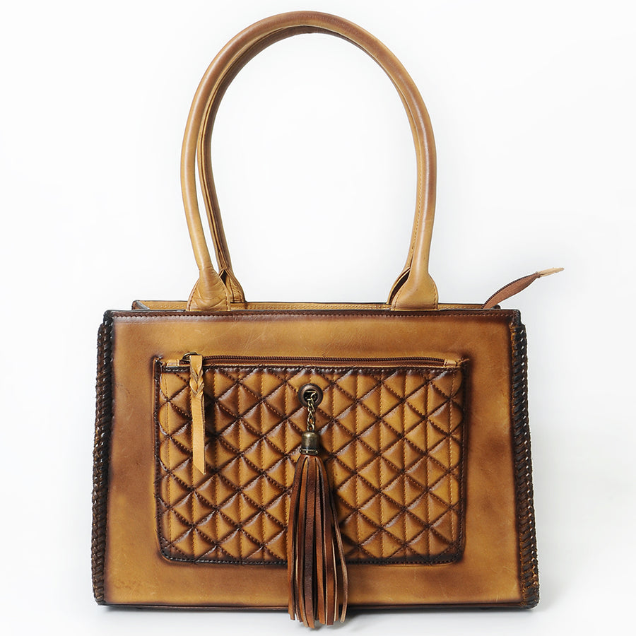 American Darling Tote Bag Beautifully Quilted Genuine Leather women