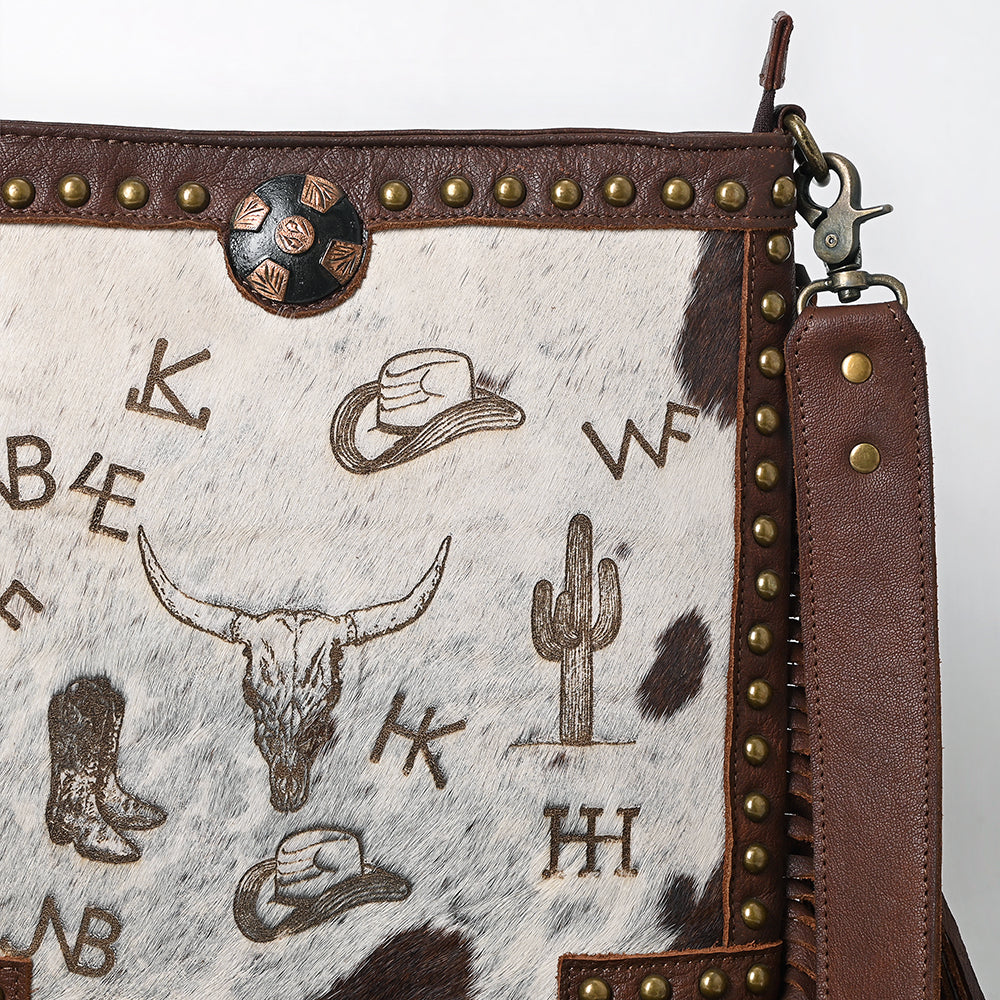 American Darling Large Crossbody Hair On Genuine Leather Women Bag Western Handbag Purse