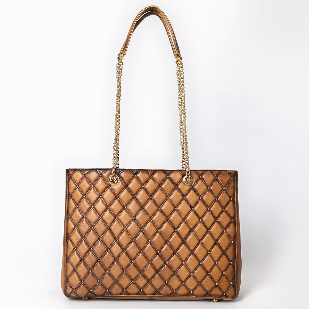 American Darling Tote Chain Strap Genuine Leather Women Bag Western Handbag Purse |