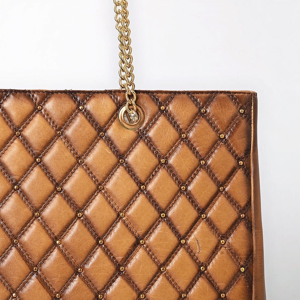 American Darling Tote Chain Strap Genuine Leather Women Bag Western Handbag Purse |