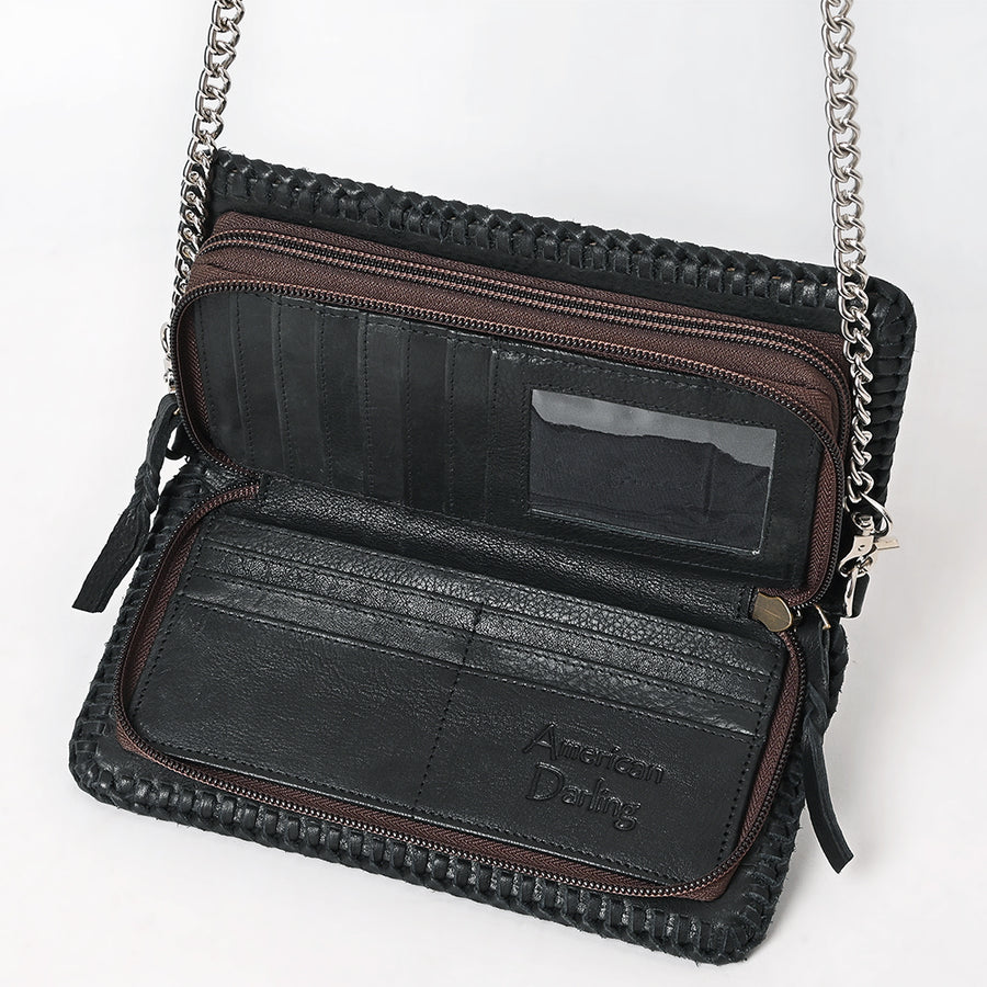 American Darling Crossbody Hair On Chain Strap Genuine Leather Women Bag Western Handbag Purse