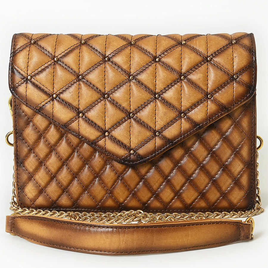 American Darling Envelope Bag Beautifully Quilted Genuine Leather women