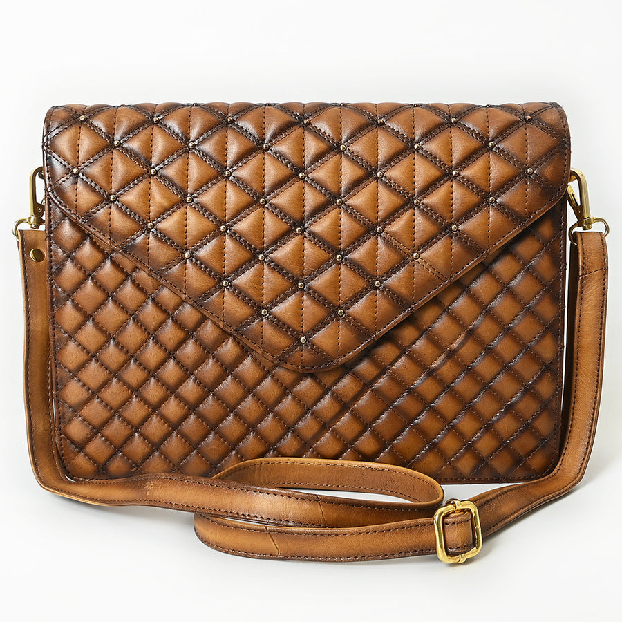 American Darling Envelope Bag Beautifully Quilted Genuine Leather women