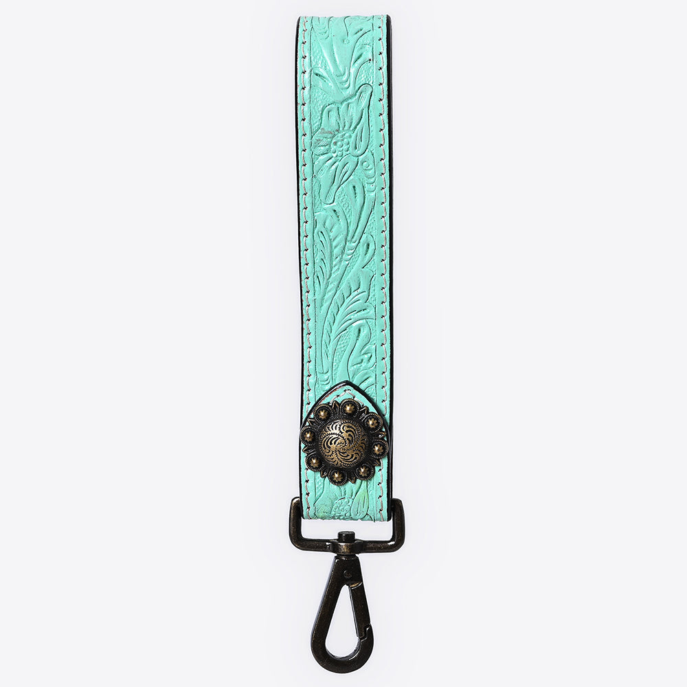 American Darling ADKR217 Hand Tooled Genuine Leather Wristlet Key Ring