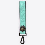 American Darling ADKR217 Hand Tooled Genuine Leather Wristlet Key Ring