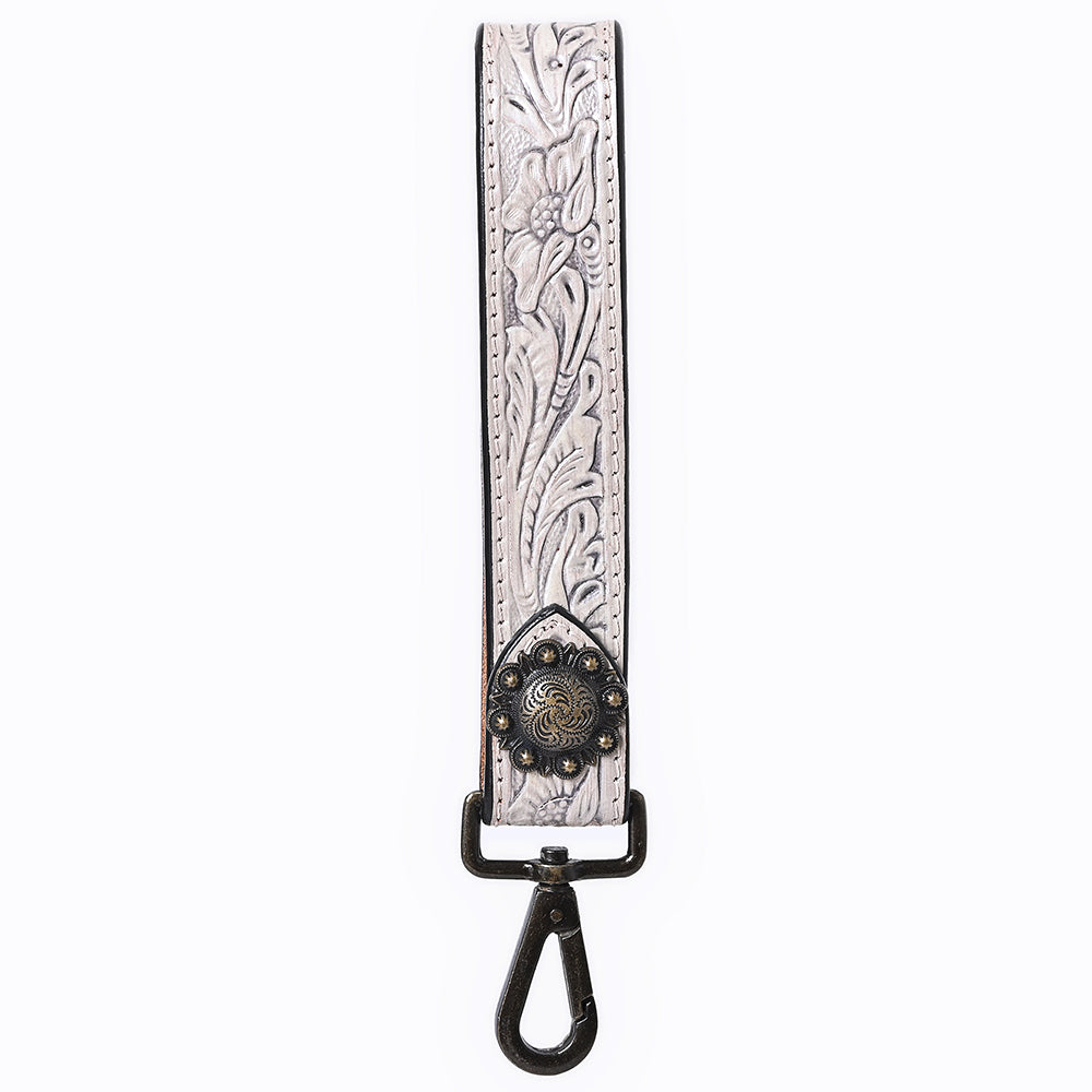 American Darling ADKR217 Hand Tooled Genuine Leather Wristlet Key Ring