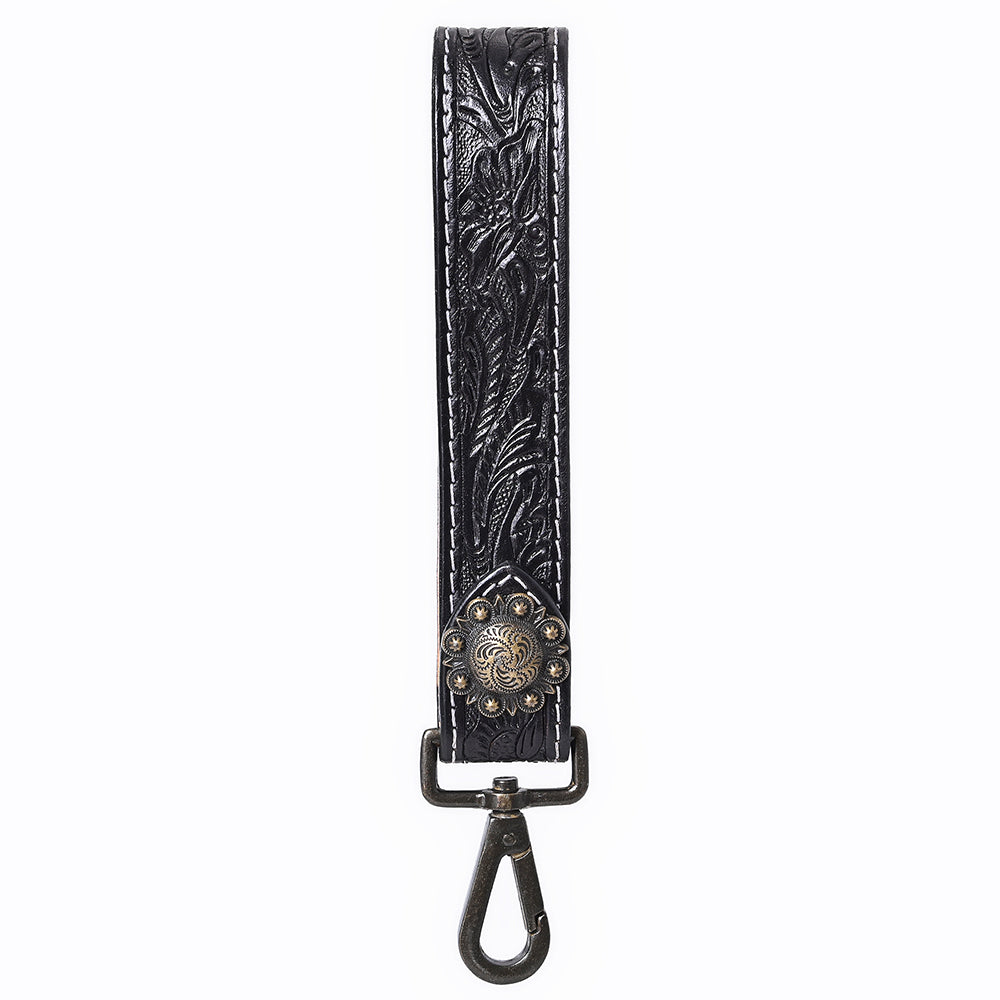 American Darling ADKR217 Hand Tooled Genuine Leather Wristlet Key Ring
