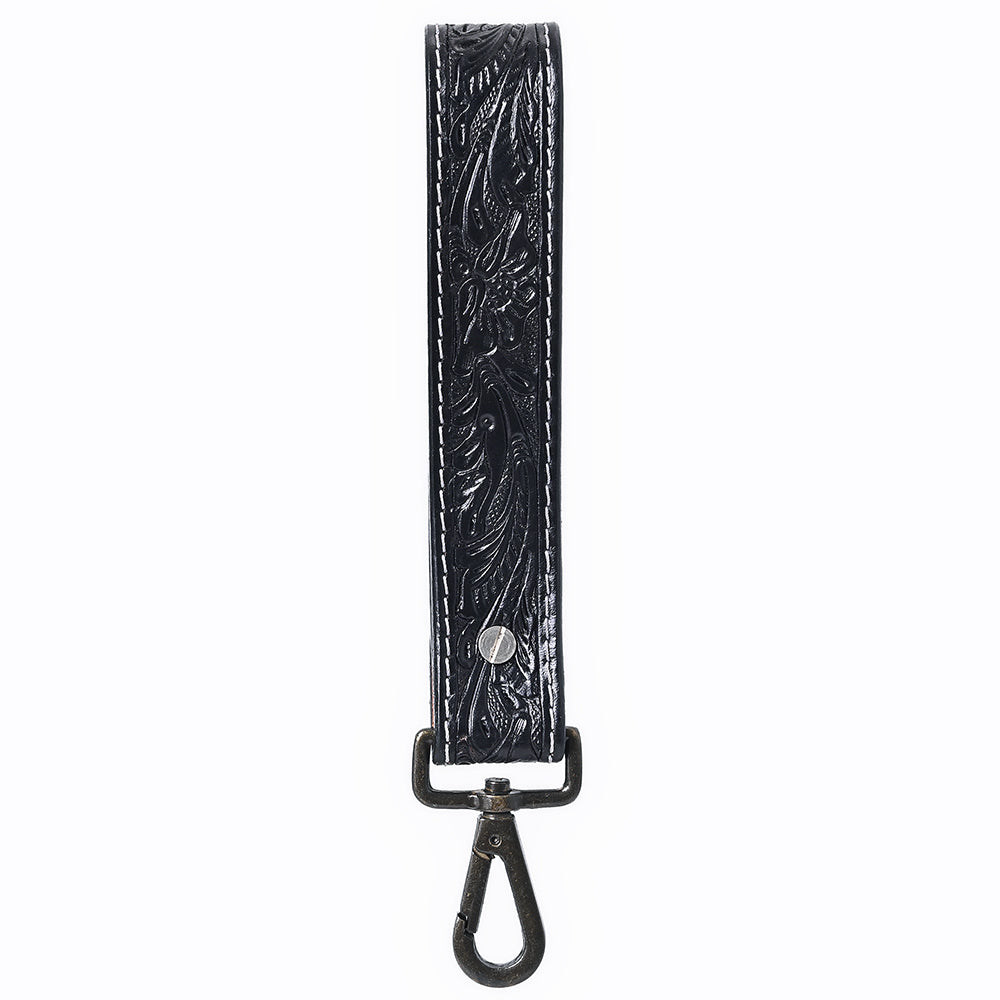 American Darling ADKR217 Hand Tooled Genuine Leather Wristlet Key Ring