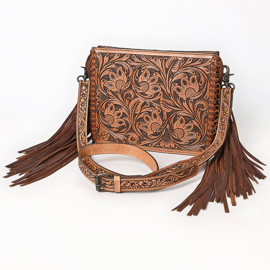 American Darling Hand Tooled Leather Cross body Bag - Uhorse