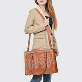 American Darling Tote Beautifully Suede Genuine Leather women handbag