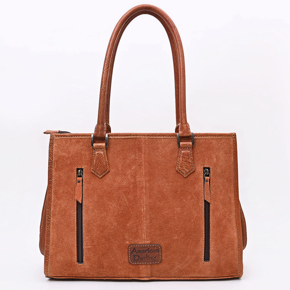 American Darling Tote Beautifully Suede Genuine Leather women handbag