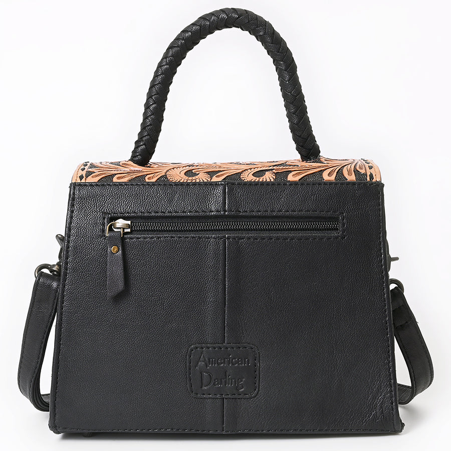 American Darling Messenger Bag Hand Tooled Floral Carved Quilted Genuine Leather Western Crossbody for Women