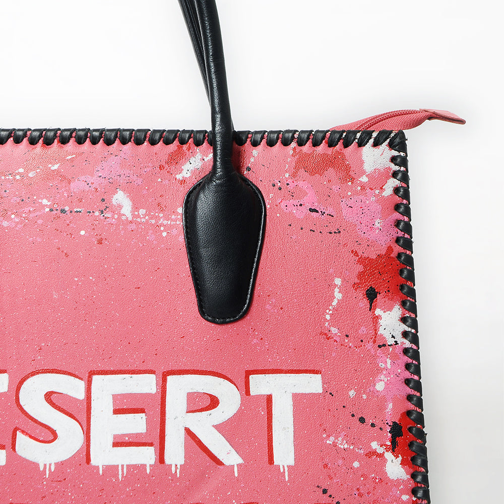 Never Mind Tote Hand Painted Genuine Cowhide Leather Women Bag Western Handbag Purse