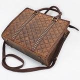 American Darling Briefcase Quilted Genuine Leather Women Bag Western Handbag
